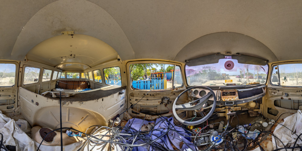 Panorama - Inside the VW Bus at Jibe City